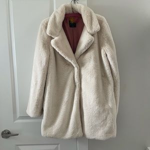 Faux fur coat, size XL